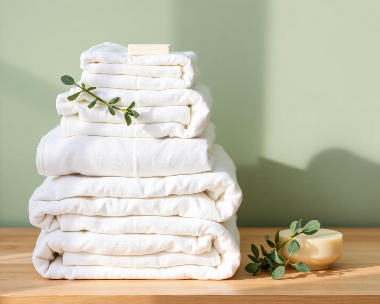 Folded laundry